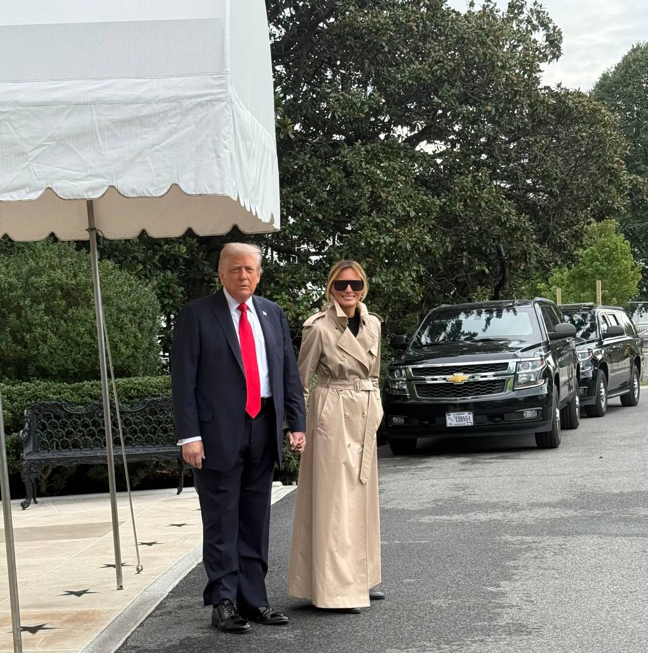 U.S. President Donald Trump and the Fist Lady Melania Trump