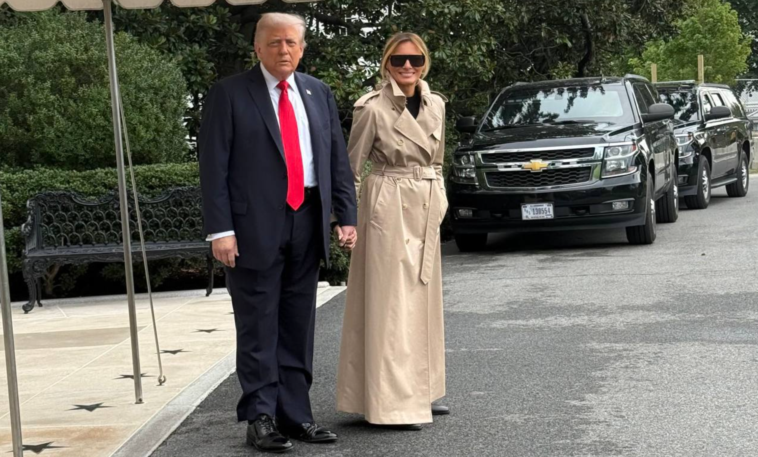 U.S. President Donald Trump and the Fist Lady Melania Trump