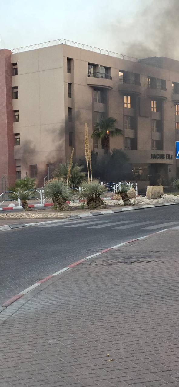 Houthi Drones Direct impact on Eilat hotel