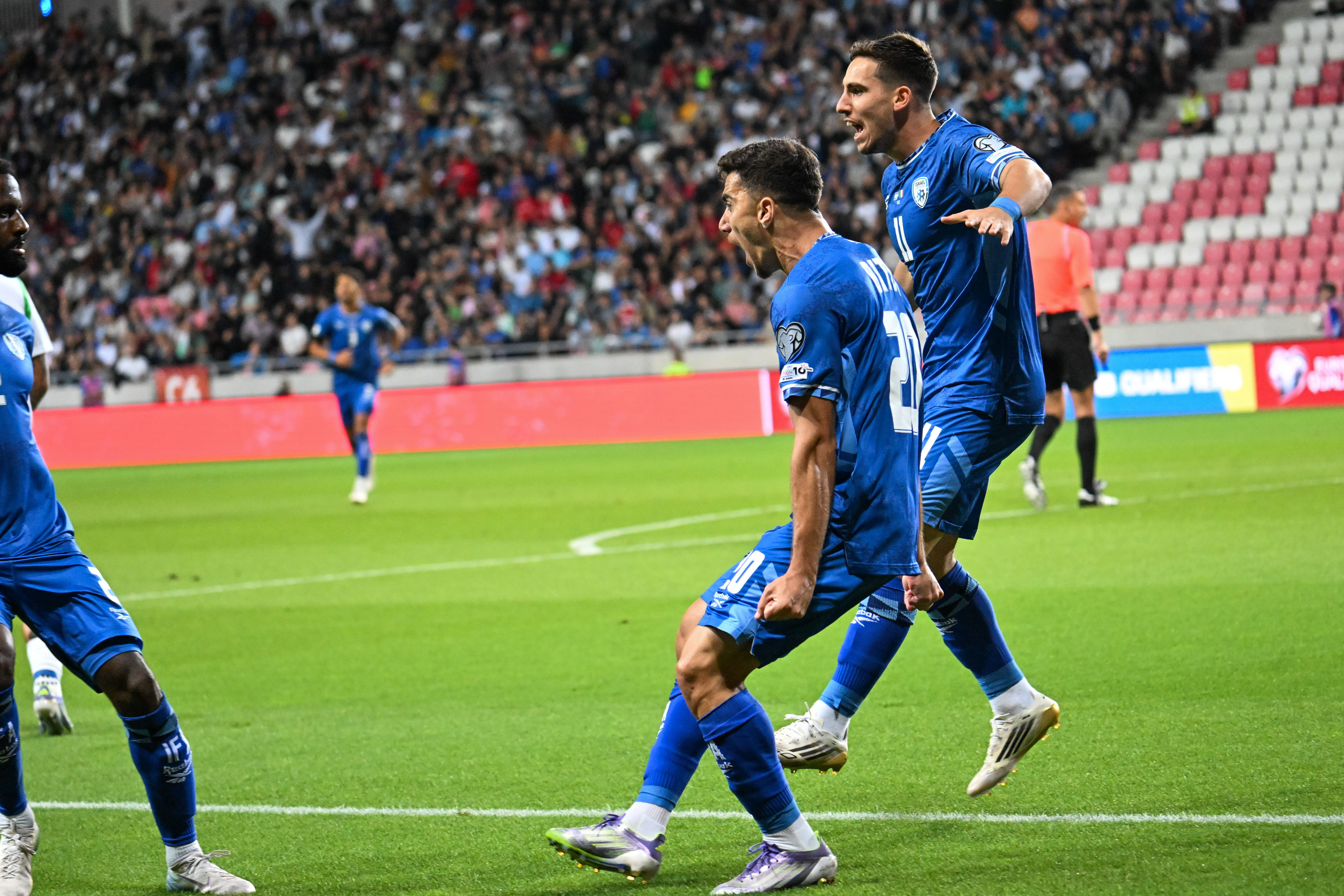 The World Cup qualifier soccer match between Italy and Israel at Nagyerdei Stadion in Debrecen, Hungary, September 8, 2025.