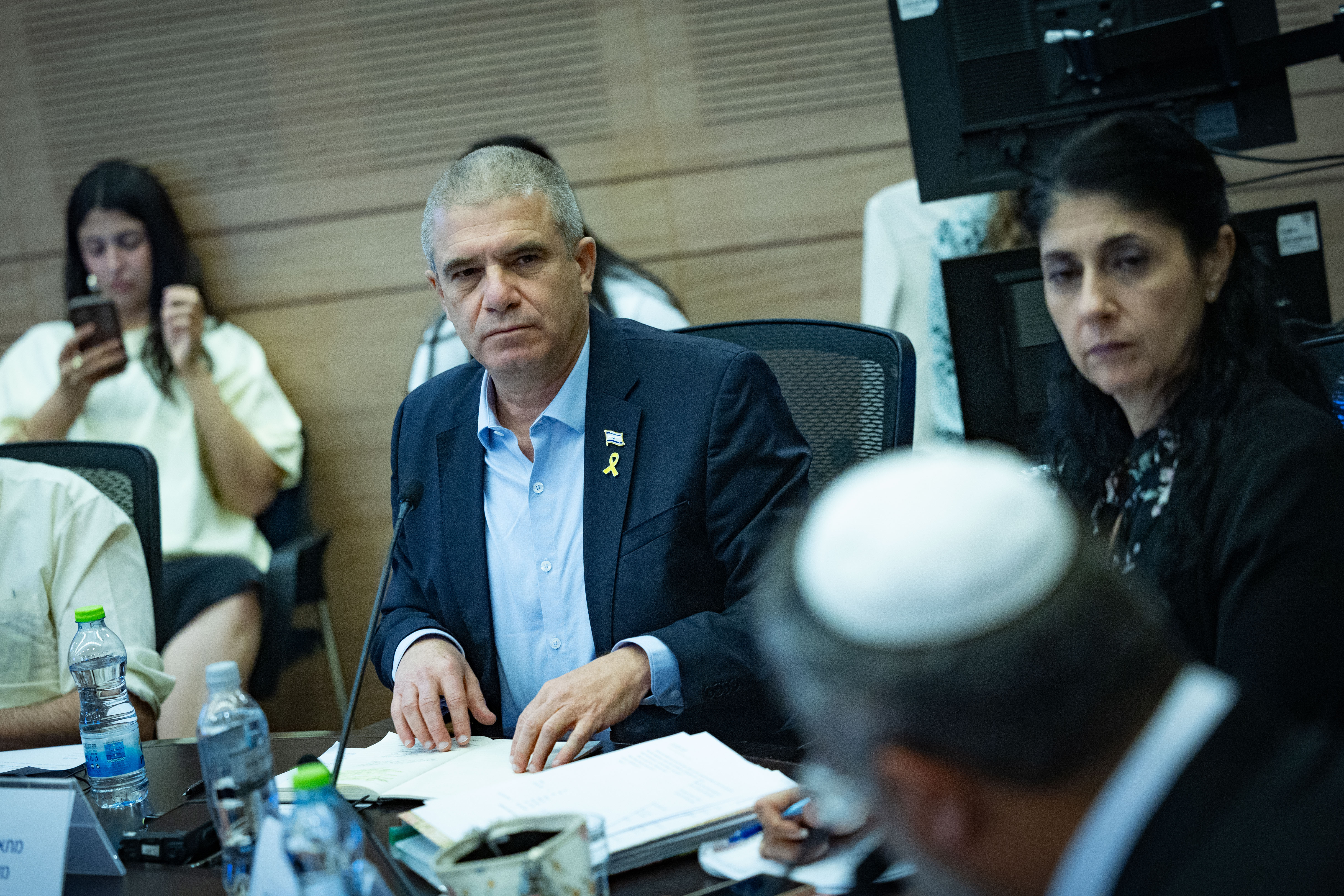 Gal Hirsch, Coordinator for the Hostages and the Missing in the Prime Minister's Office attends a National Security committee meeting at the Knesset, the Israeli parliament on September 28, 2025. 