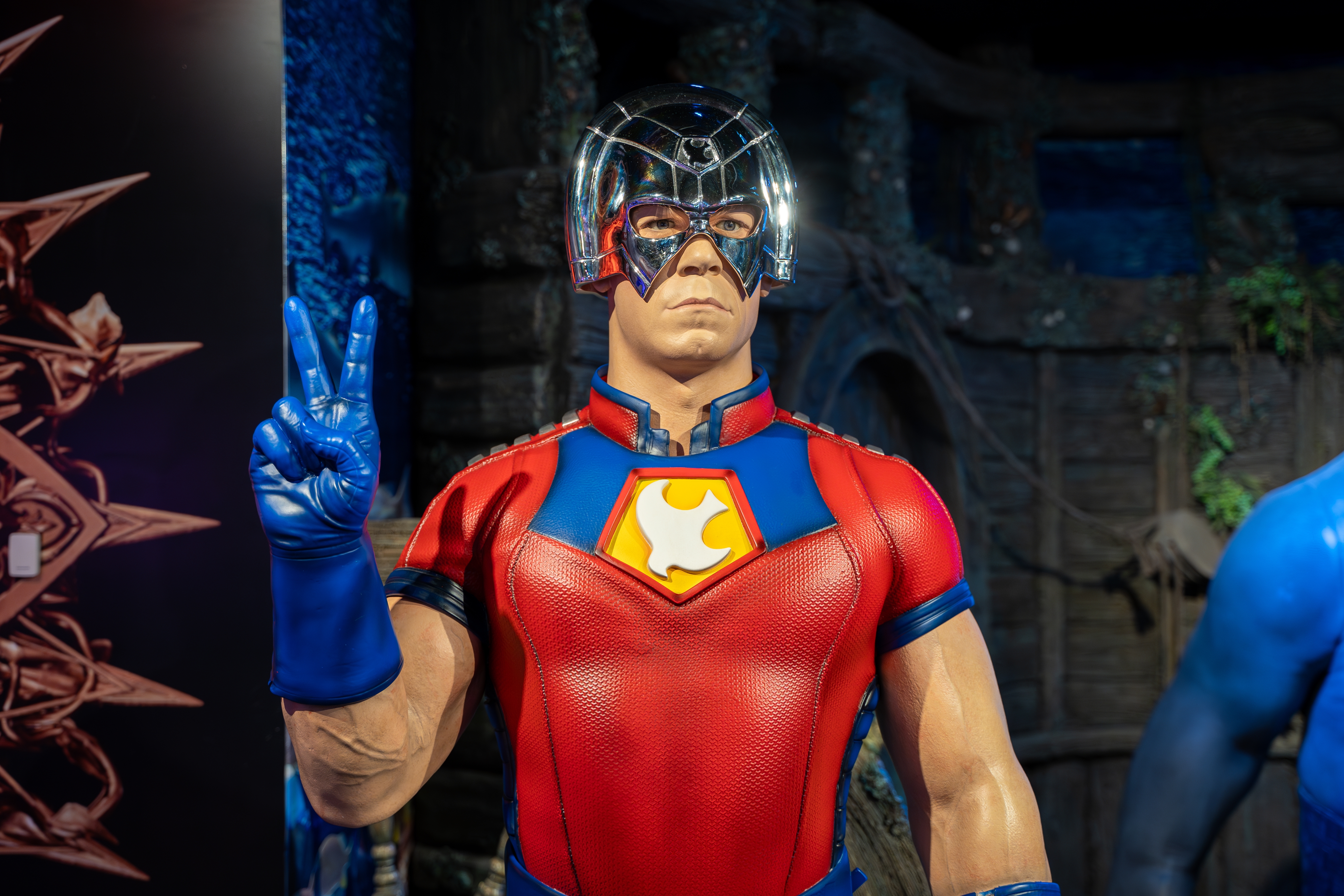 John Cena statue from the tv series Peacemaker at the Niagara Falls Movieland Wax Museum. Niagara Falls, Canada - September 20, 2024.