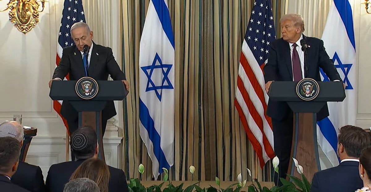 Trump and Netanyahu at the press conference