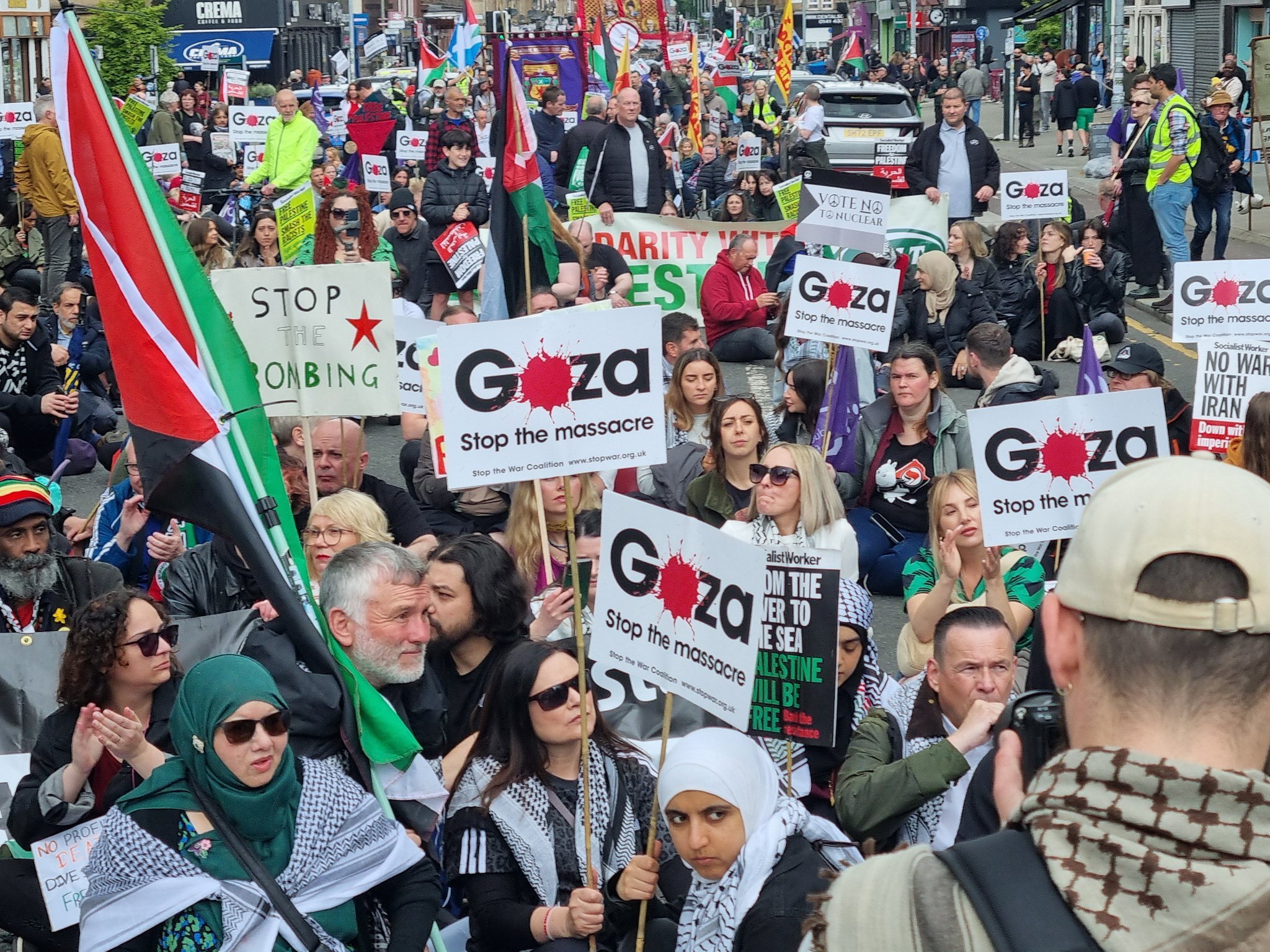 Pro-palestine protest in Scotland, October 7, 2025