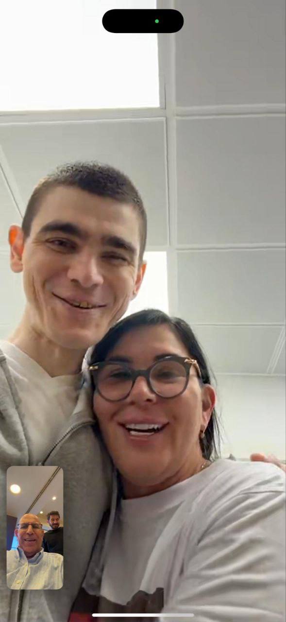 Maxim Herkin with his mom