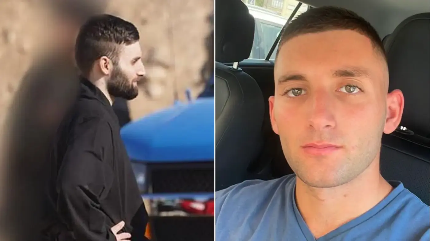 Hostage Matan Angrest before and after Hamas captivity