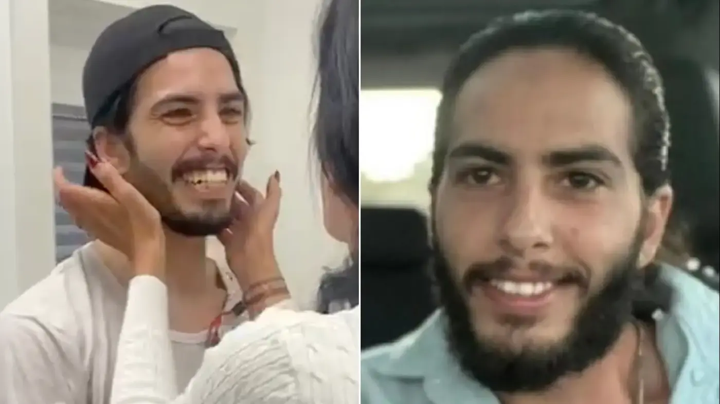 Hostage Matan Zangauker before and after Hamas captivity