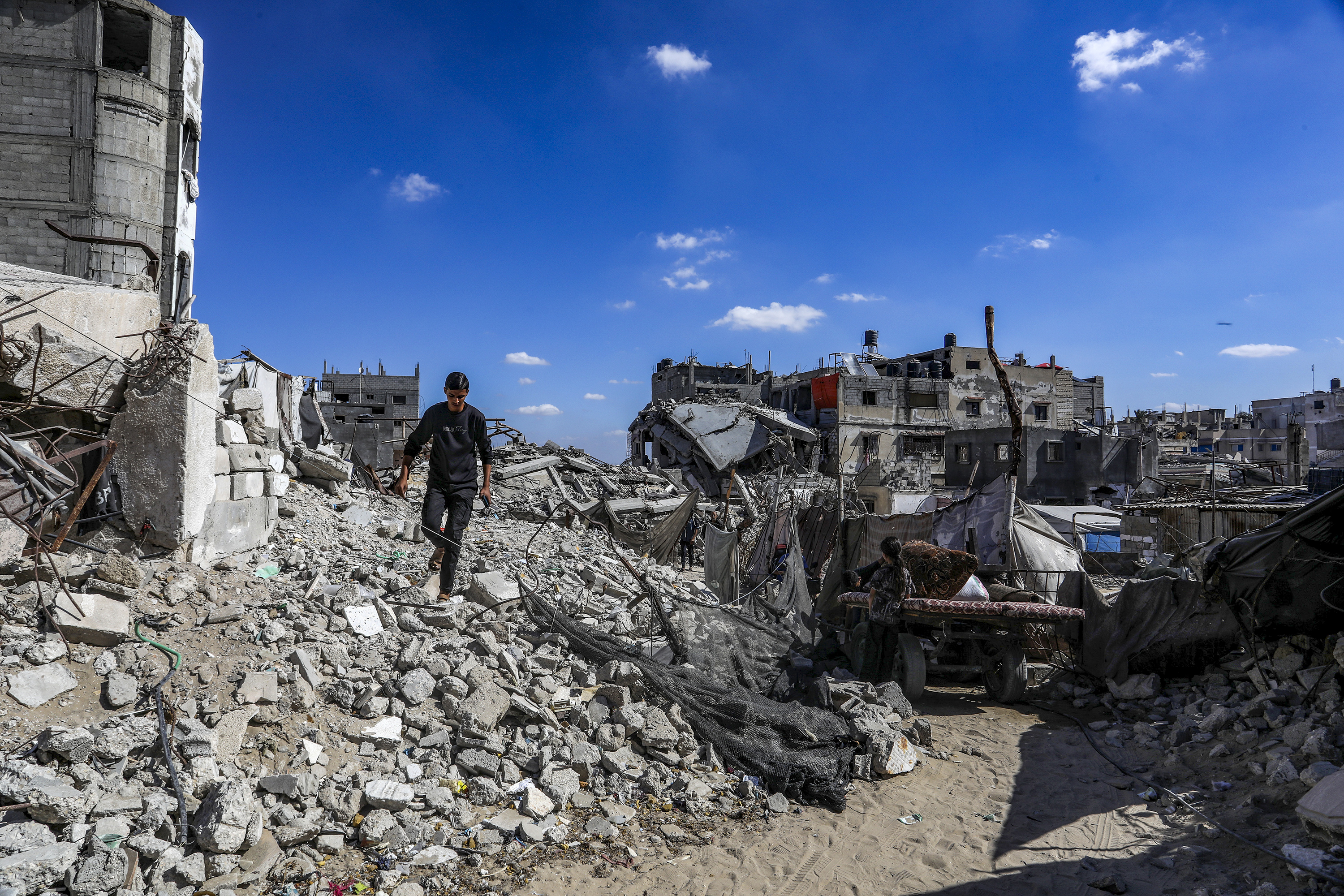  Khan Yunis, in the southern Gaza Strip, October 14, 2025. 