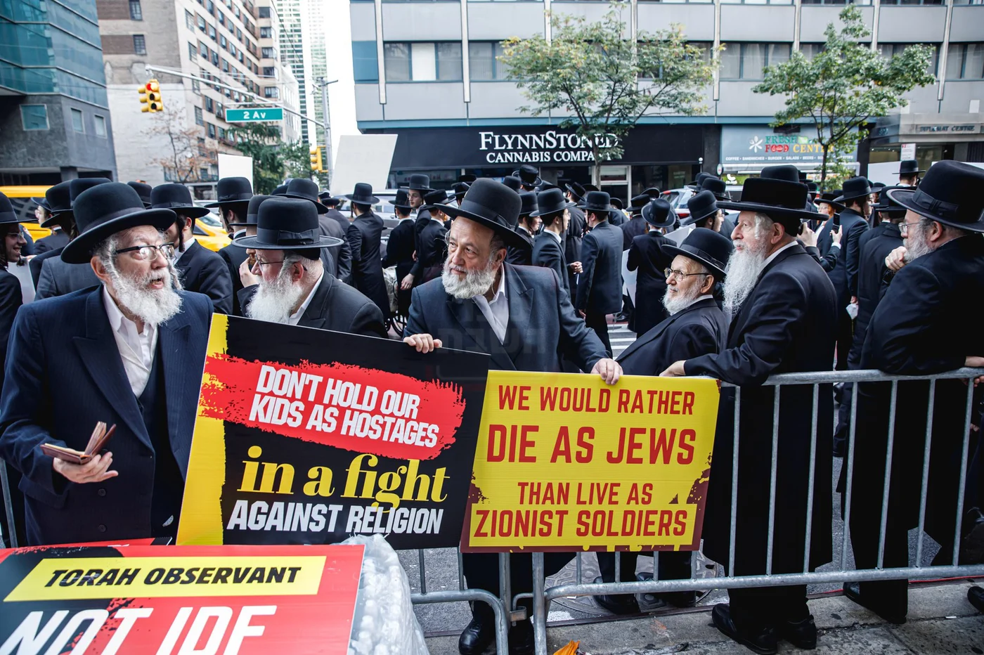 Photos of the signs used at the Haredi Protests