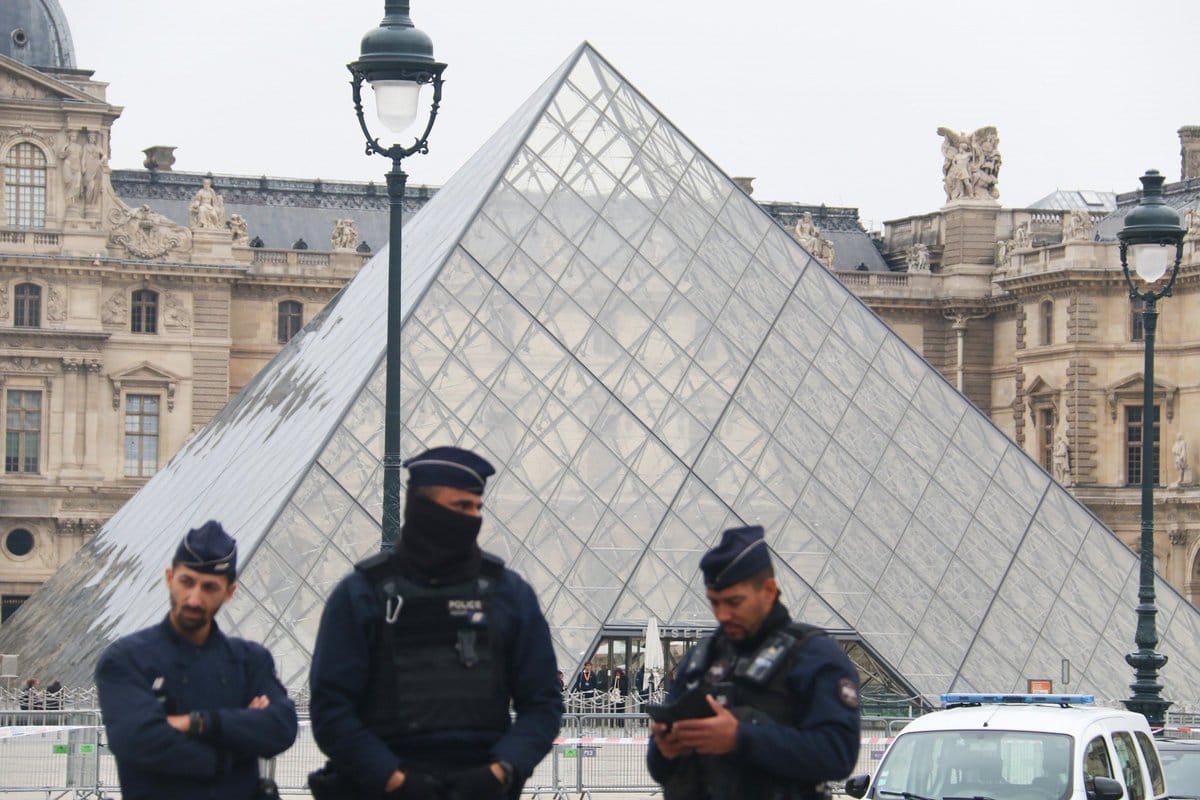 Police at the Louvre Museum