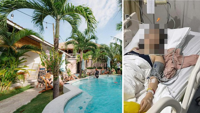 The hostel where a tourist was found dead in Bali