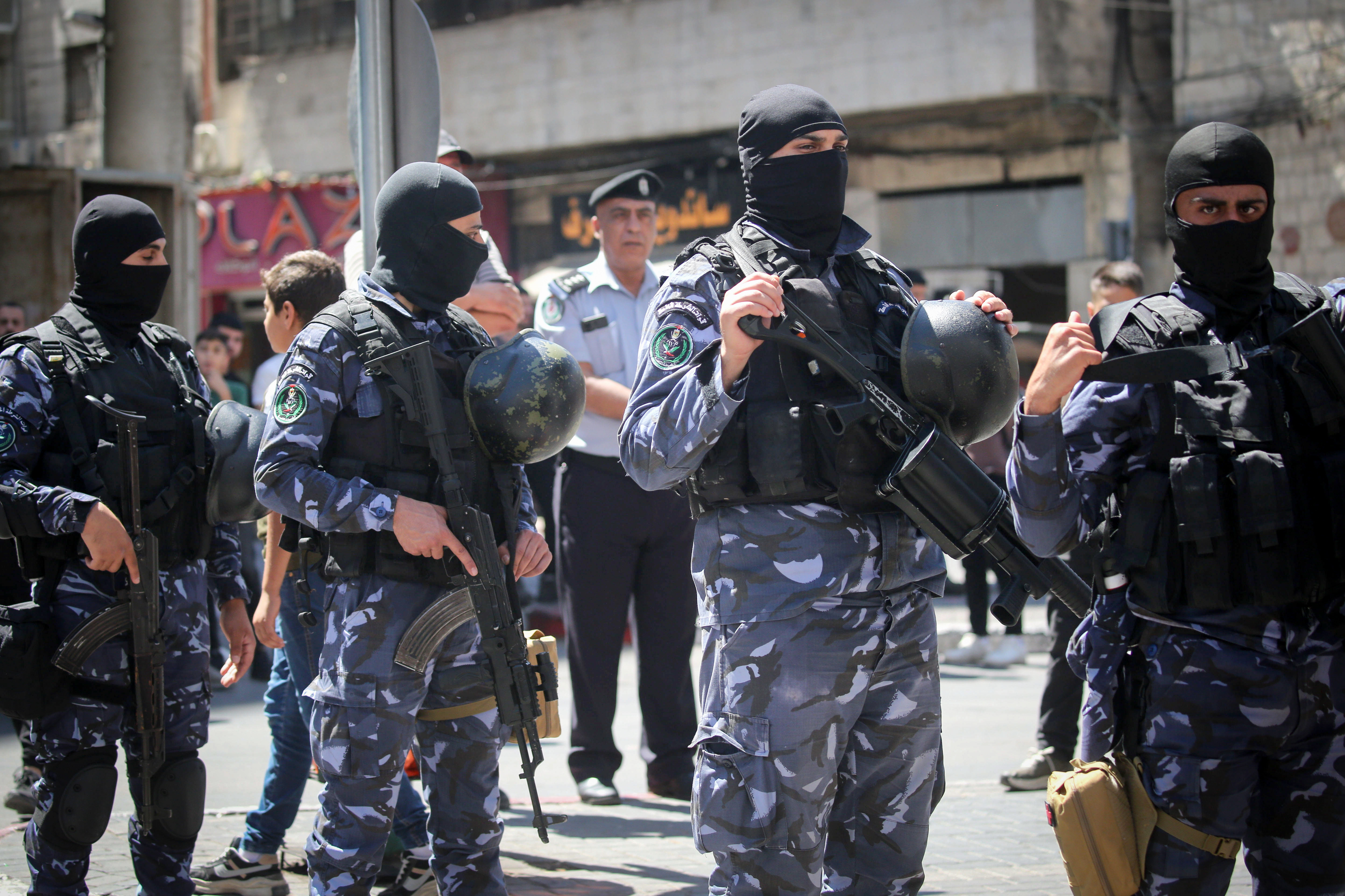 Palestinian police, Nablus, July 2025
