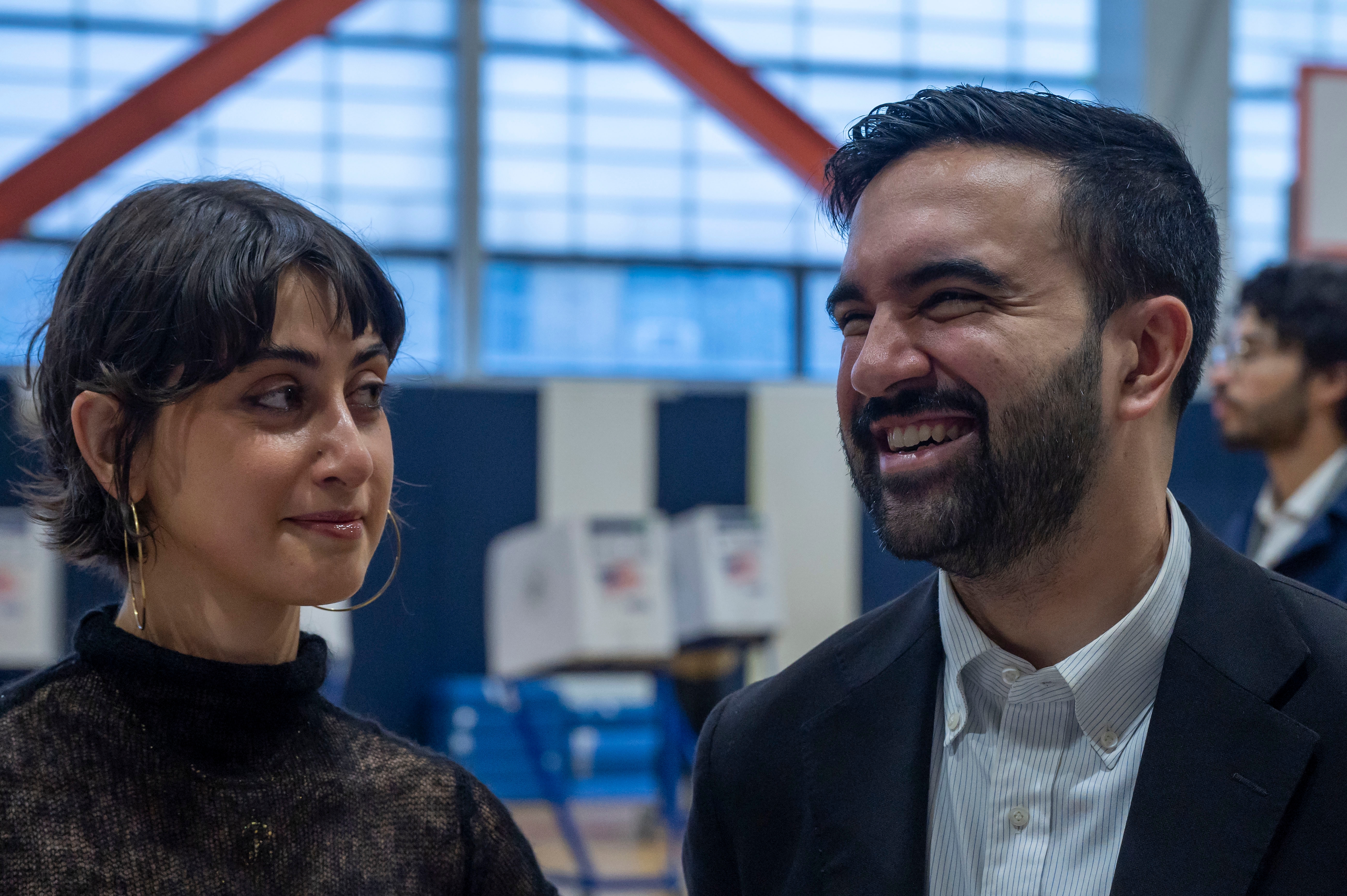 Zohran Mamdani and his wife