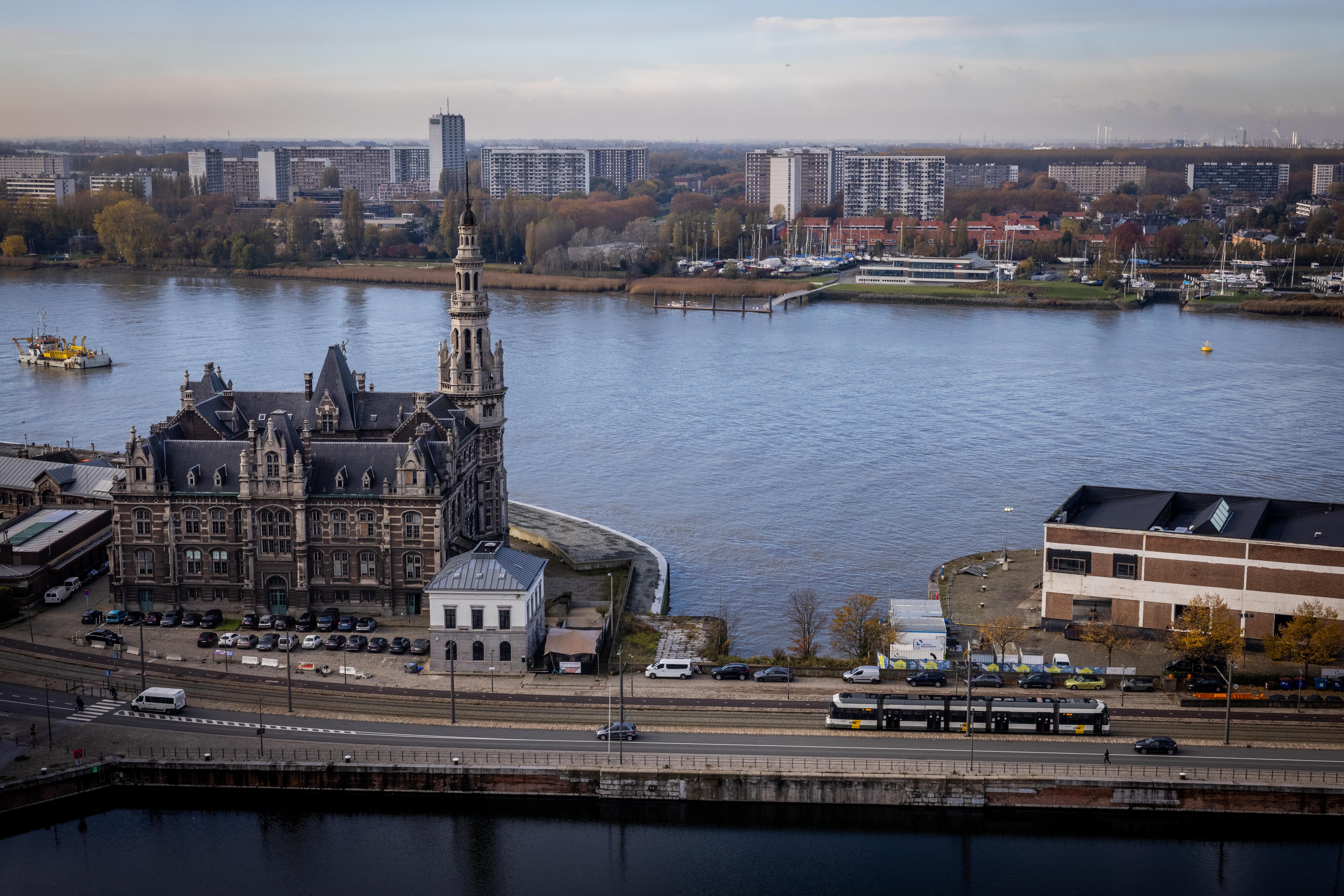 View of the city of Antwerp, Belgium. November 02, 2021.