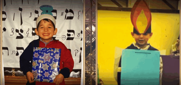 Alan Bersten celebrating Hanukkah as a kid 