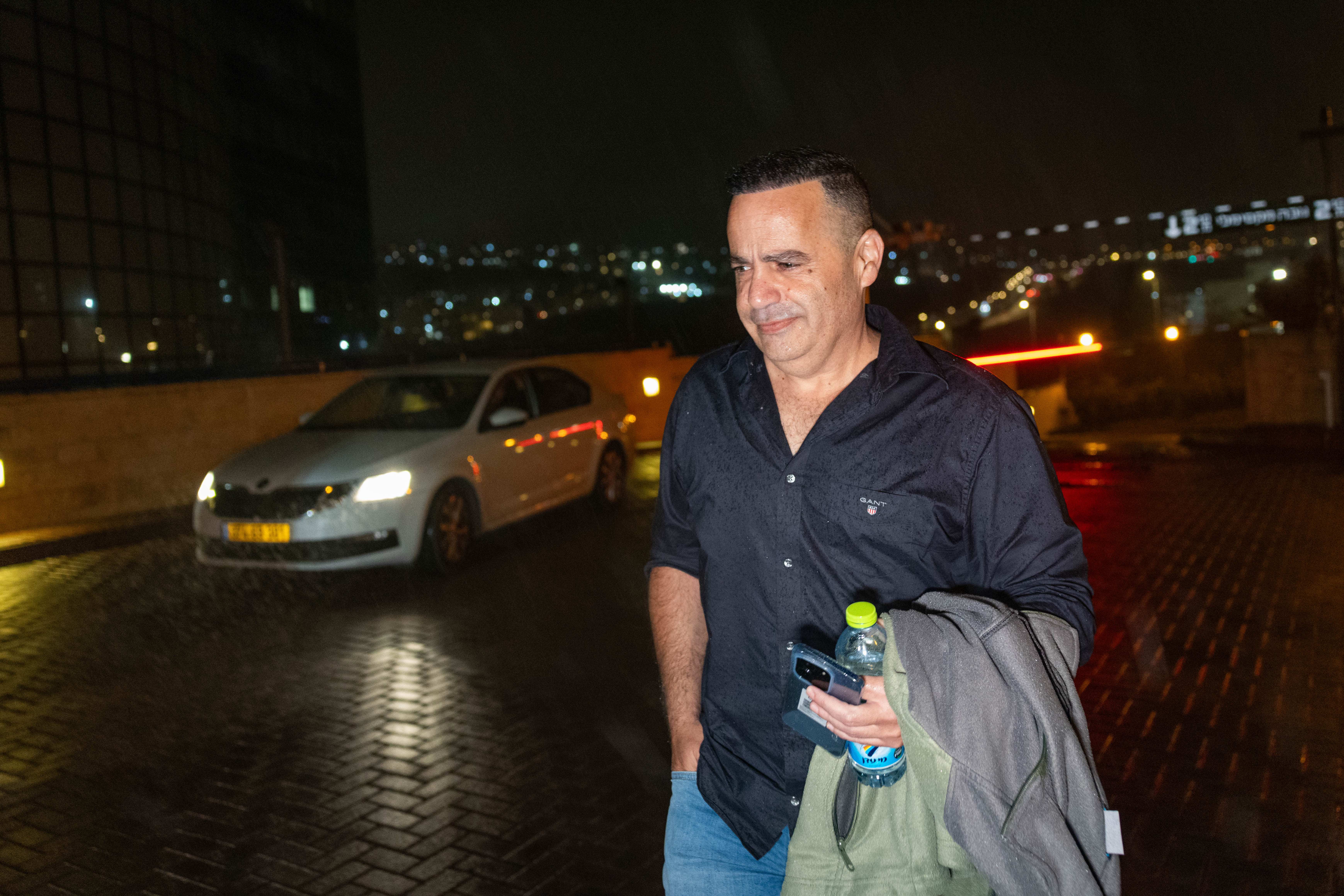 Commander of the Lahav 433 Unit, Major General Meni Benjamin seen leaving the Police Internal Investigations Department, in Jerusalem on November 30, 2025.
