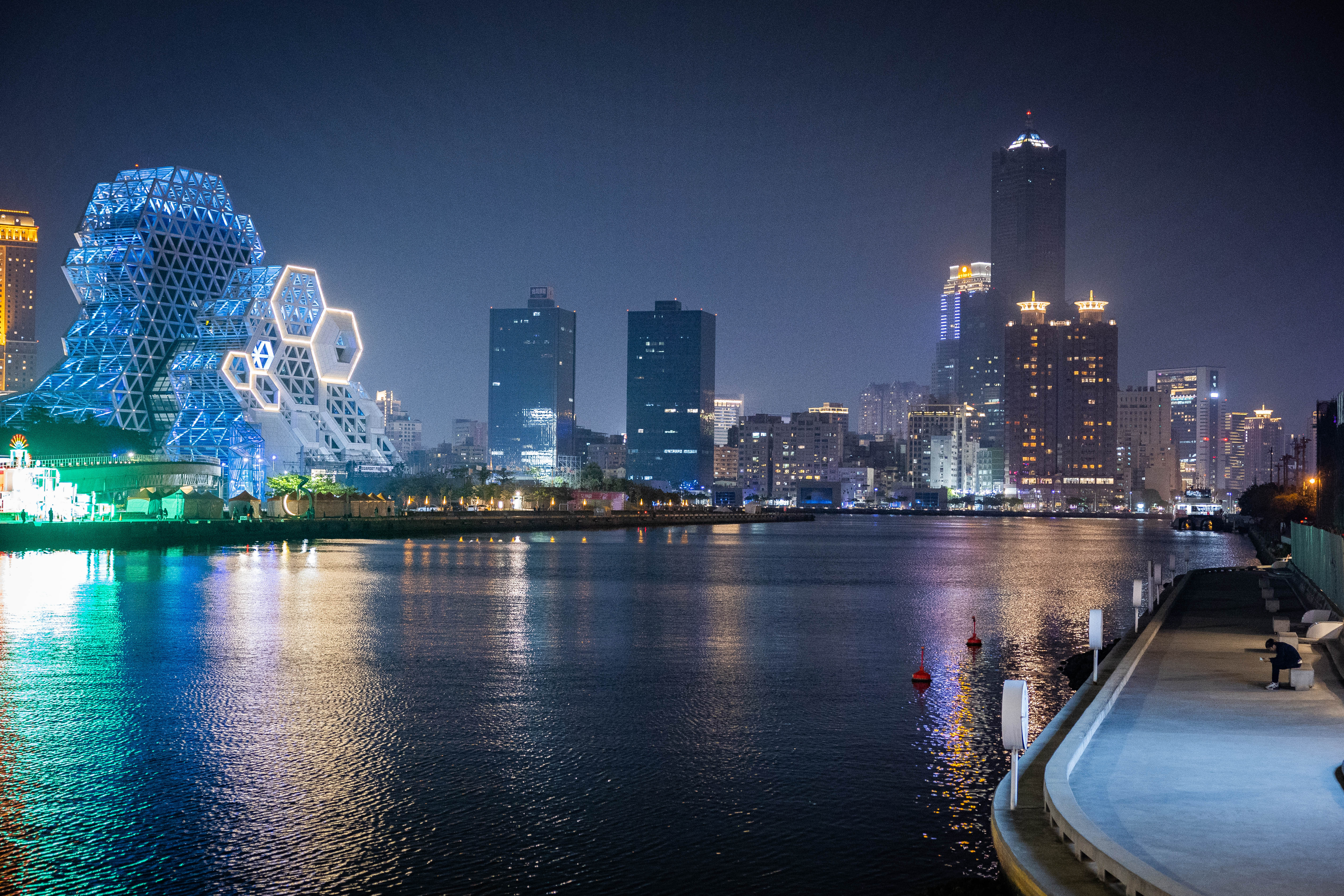 View from Kaohsiung City, Taiwan. March 29, 2023. 