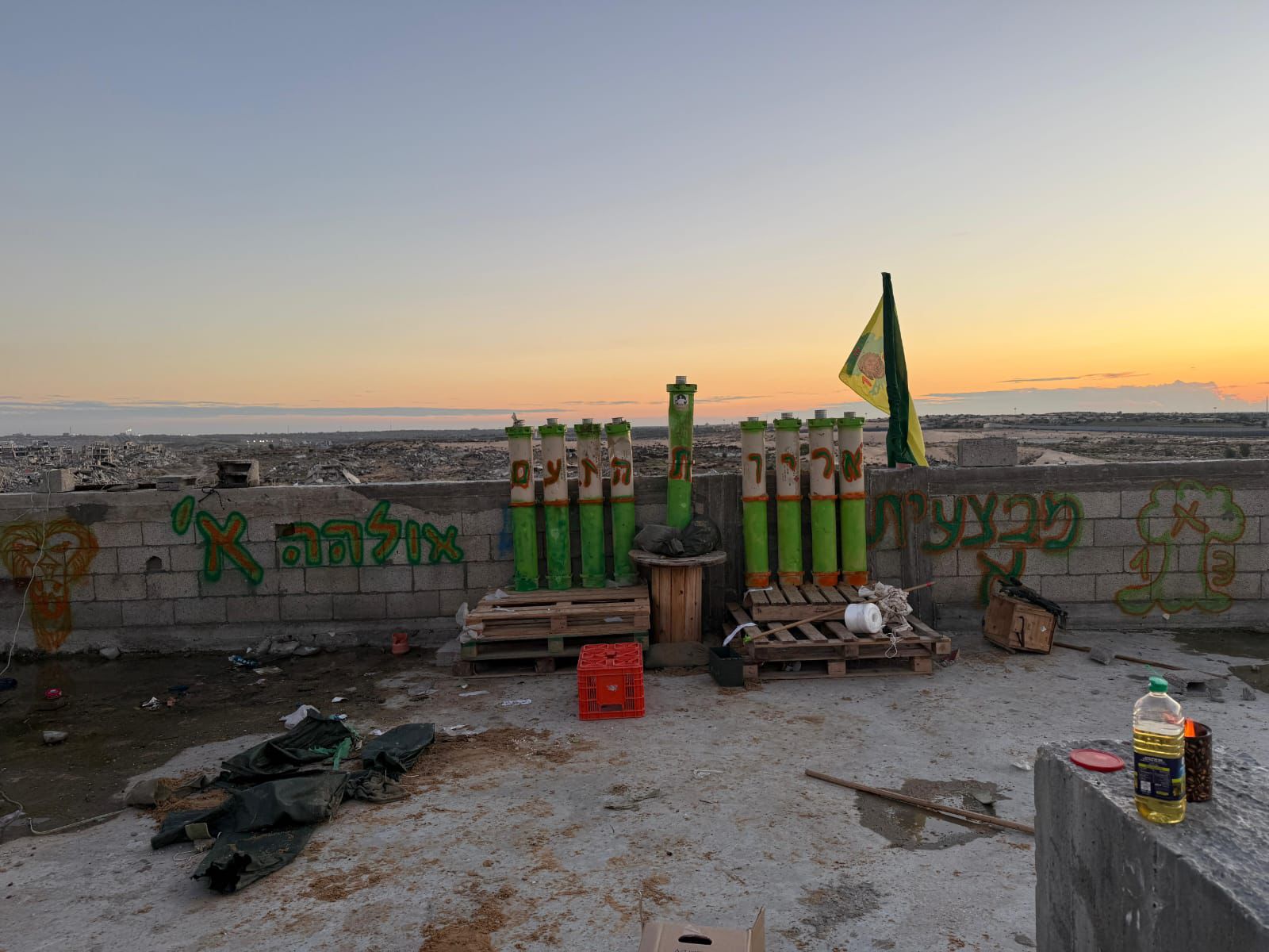 IDF soldiers from Battalion 13 Light Hanukkah candles in Rafah