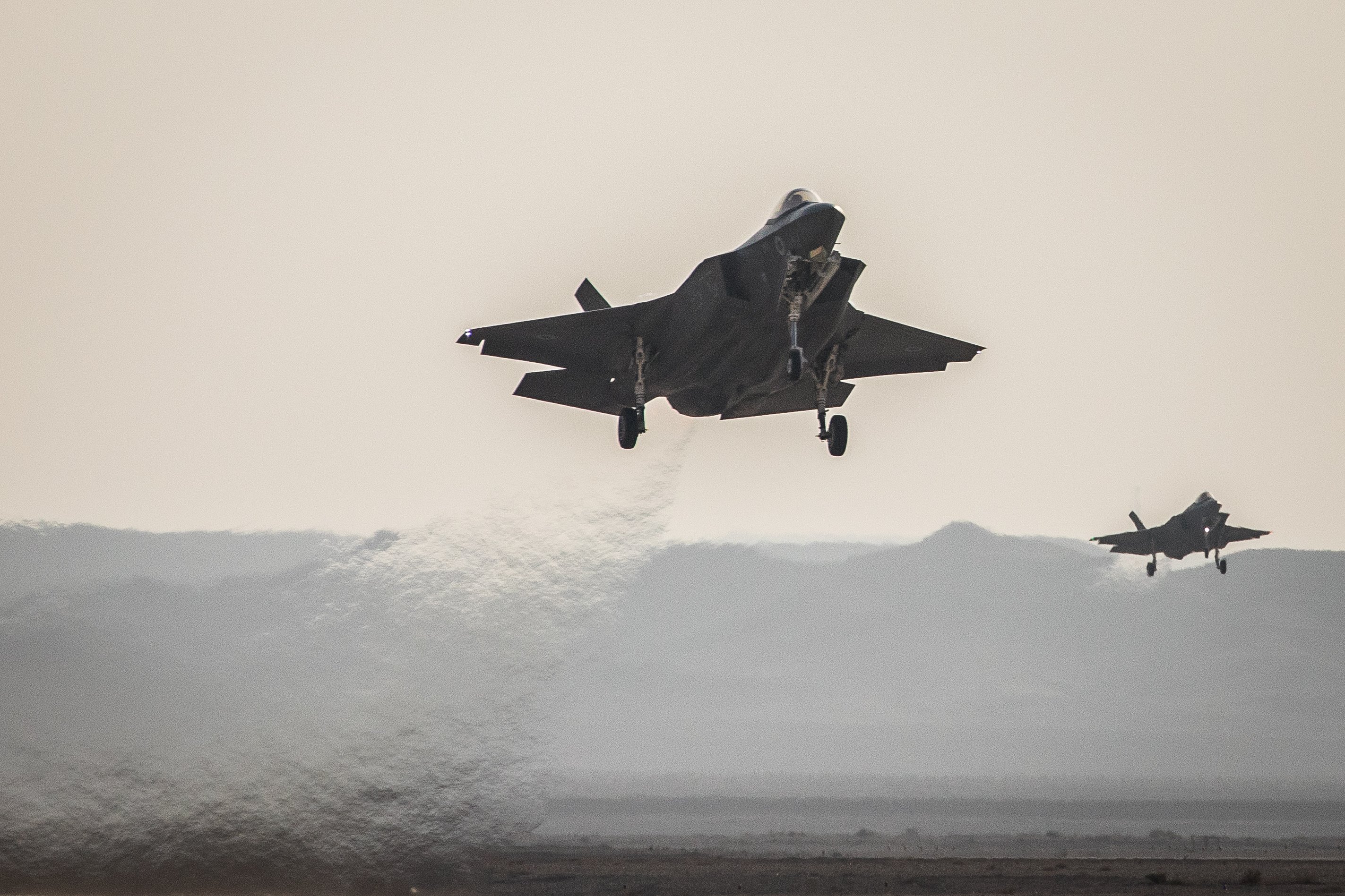 The "Adir" (F-35I) fighter jet during the "Blue Flag", an international aerial training exercise at the Ovda air force base, Southern Israel, November 11, 2019. 