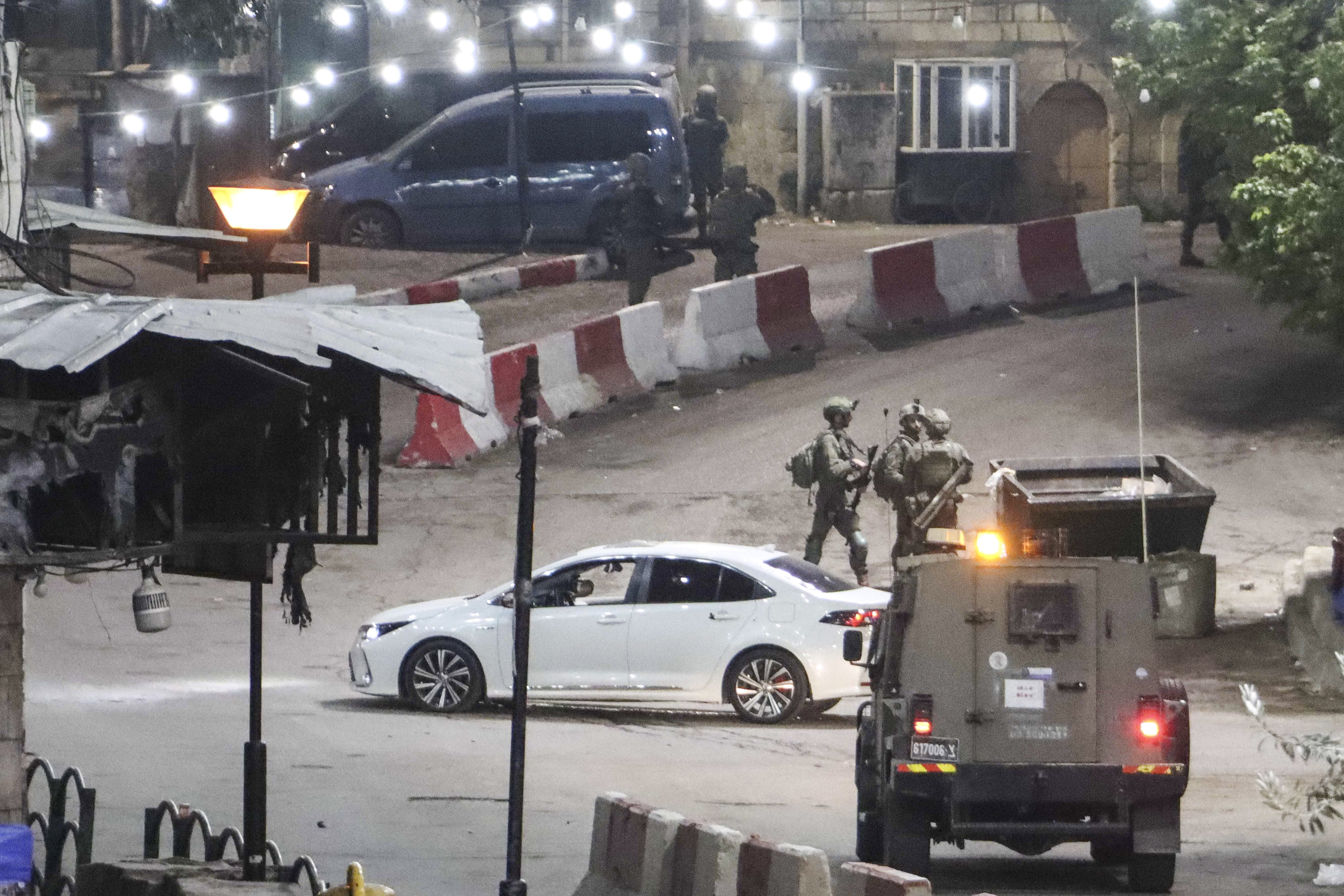Secene of ramming attack, Hebron