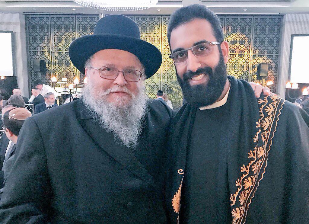 H.E. Imam Mohammad Tawhidi with a Jewish friend.
