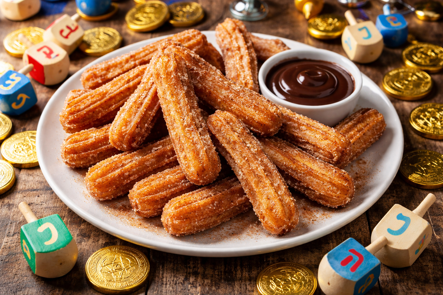 Churros at a Chanuka party.