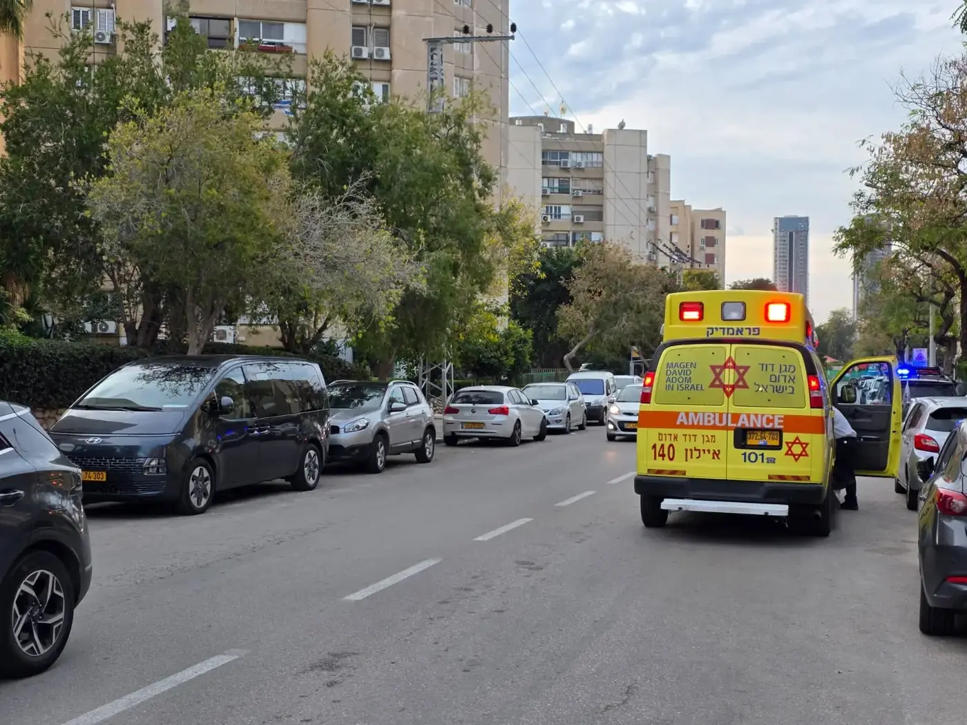 Police at crime scene in Bat Yam