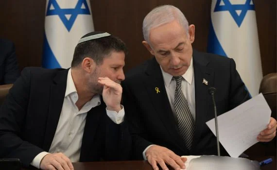 Finance Minister Smotrich with Prime Minister Benjamin Netanyahu