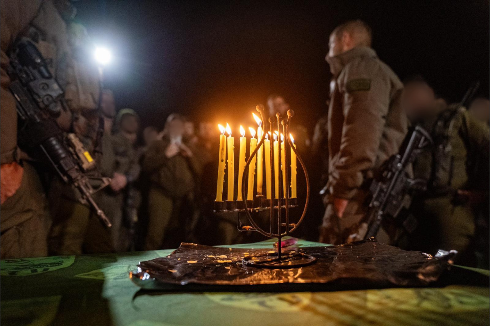 Shiri Bibas lights Hanukkah candles in Rafah