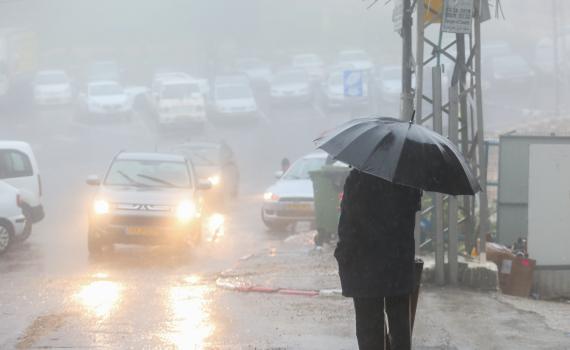 Rainy weather in Israel