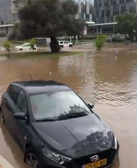 "I Can't Believe It:" Netanya Floods After Heavy Rain