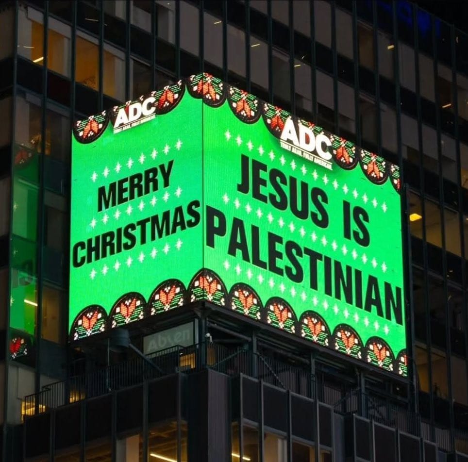 NYC Billboard message for Christmas