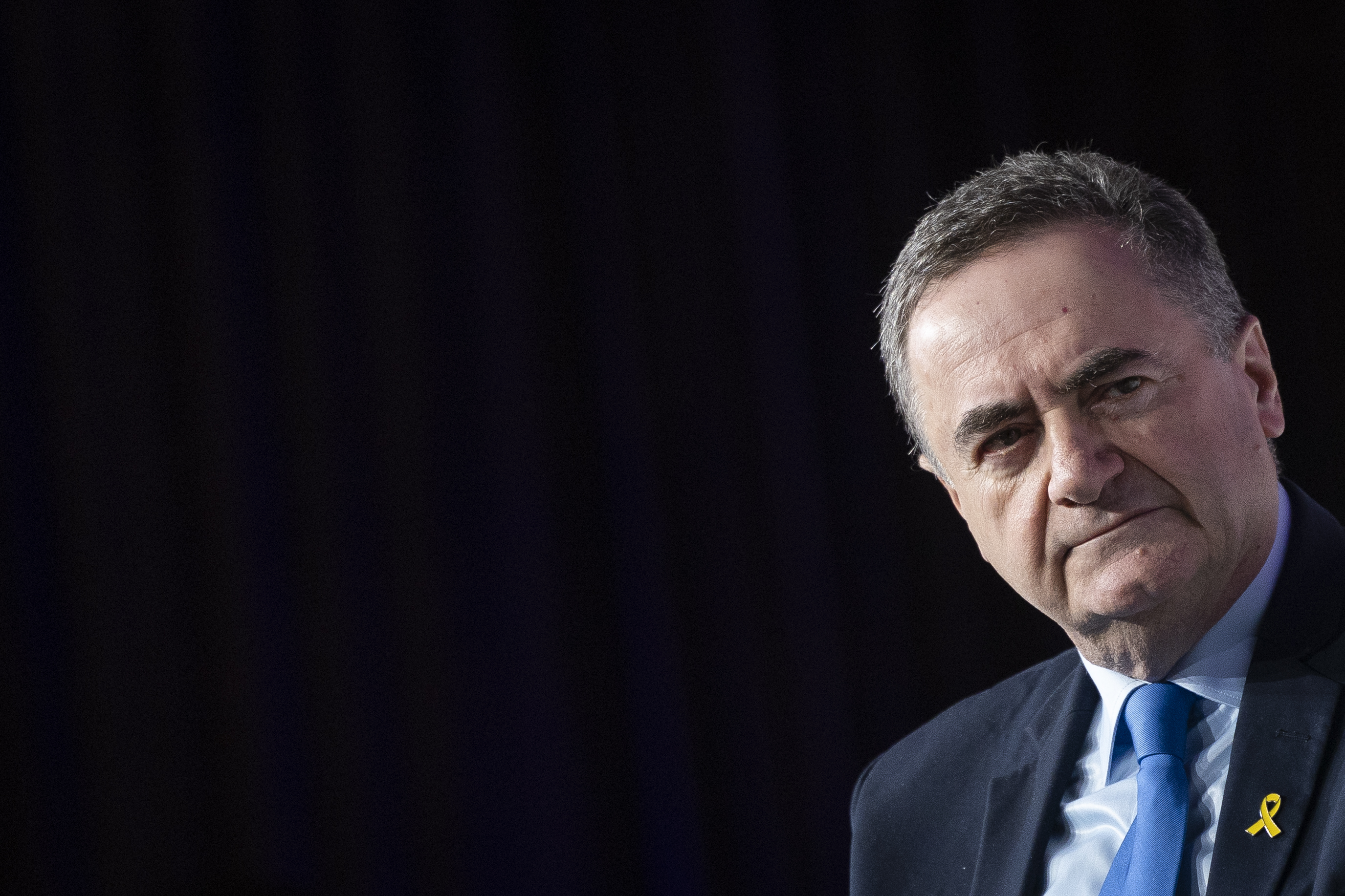 Minister of Defense Israel Katz attends a conference of the Israeli newspaper Makor Rishon in Jerusalem, December 25, 2025.