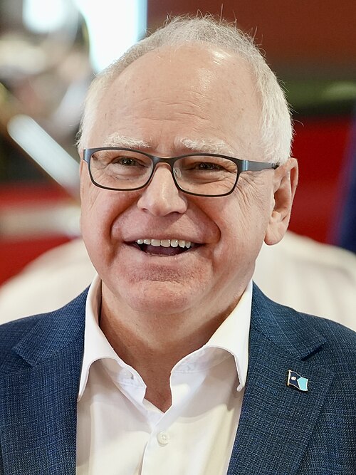 Governor Tim Walz speaking at the Dilworth, MN fire station on April 16, 2025