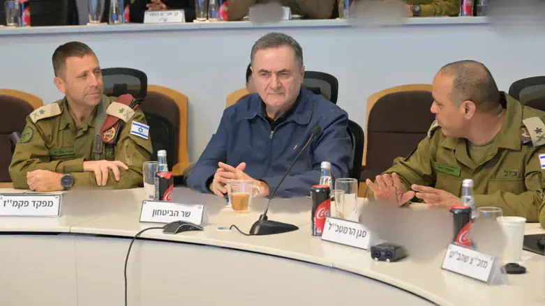 Israel Katz at the security meeting 