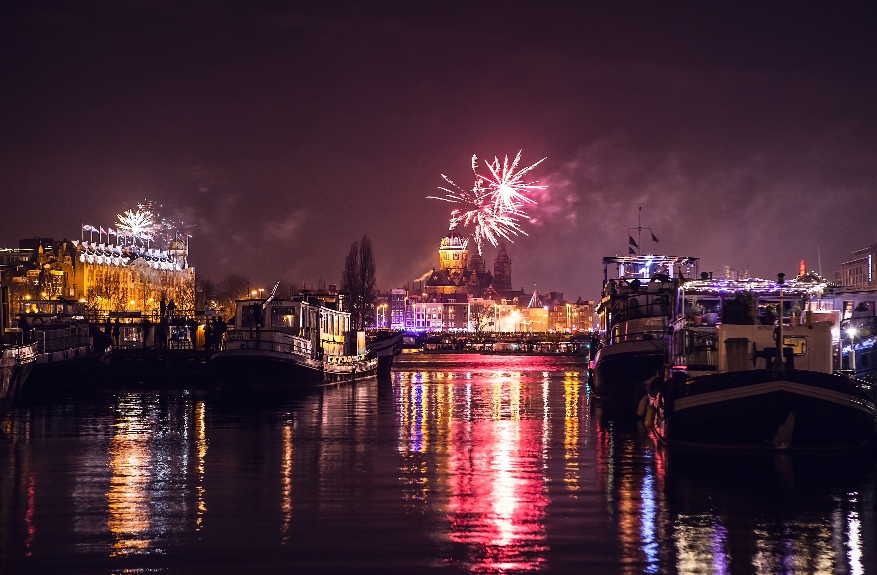 New Yeas celebrations in Amsterdam