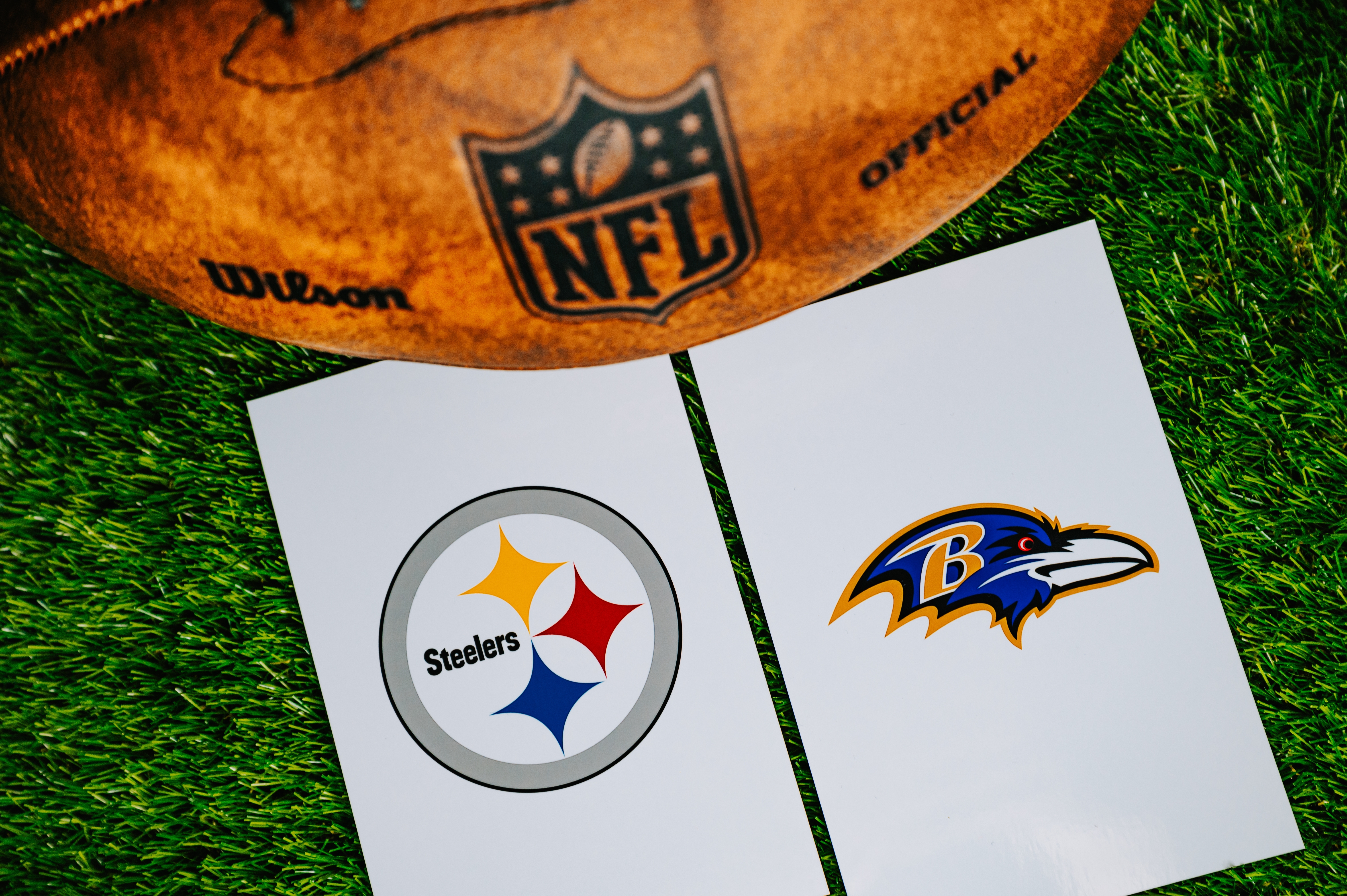 BALTIMORE, JANUARY 6, 2025: Pittsburgh Steelers vs. Baltimore Ravens, NFL Wild Card Round. An American football game for the 2025 season. File photo for 2025 Wild Card Weekend