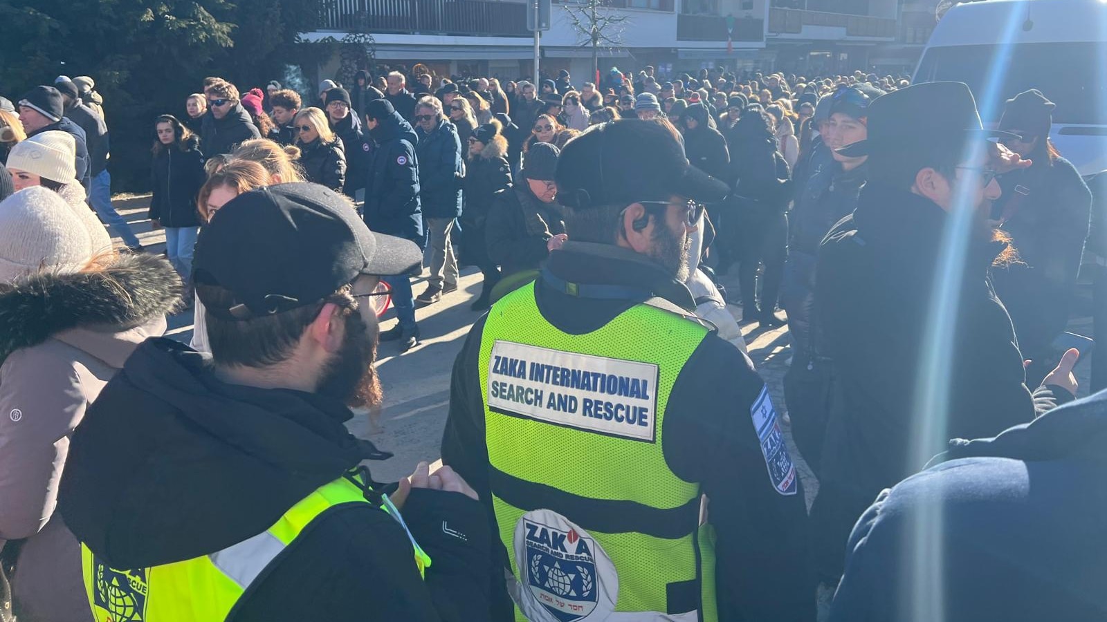 ZAKA volunteers at the site of the swiss explosion, Jan 2026