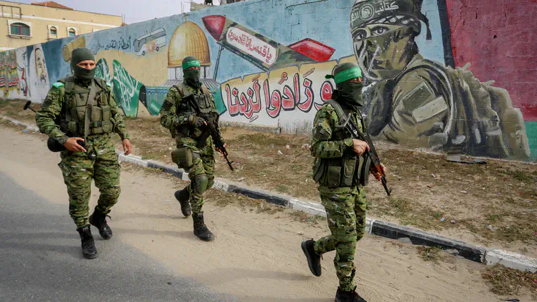 Hamas terrorists in Gaza