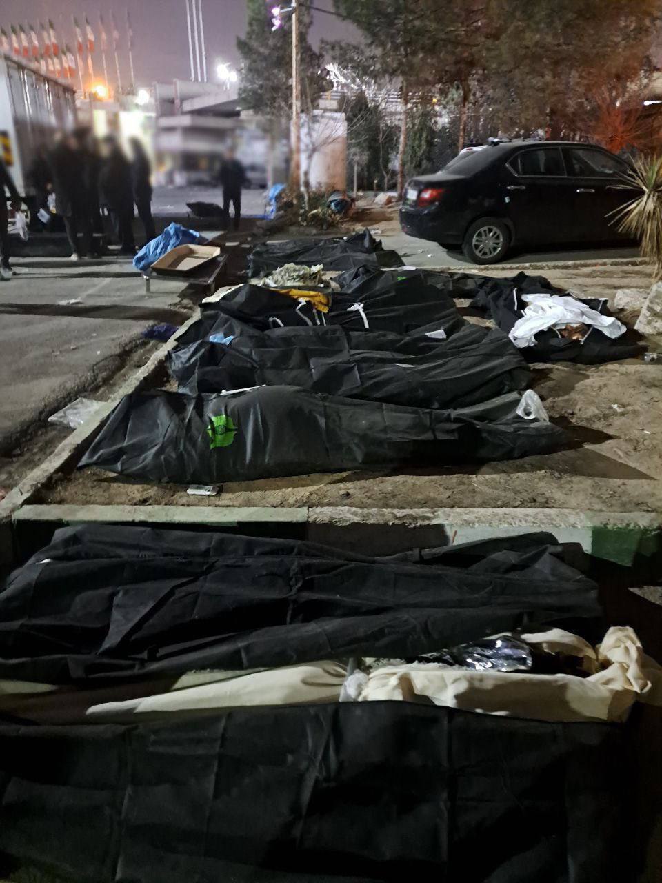 Bodies on the streets of Iran