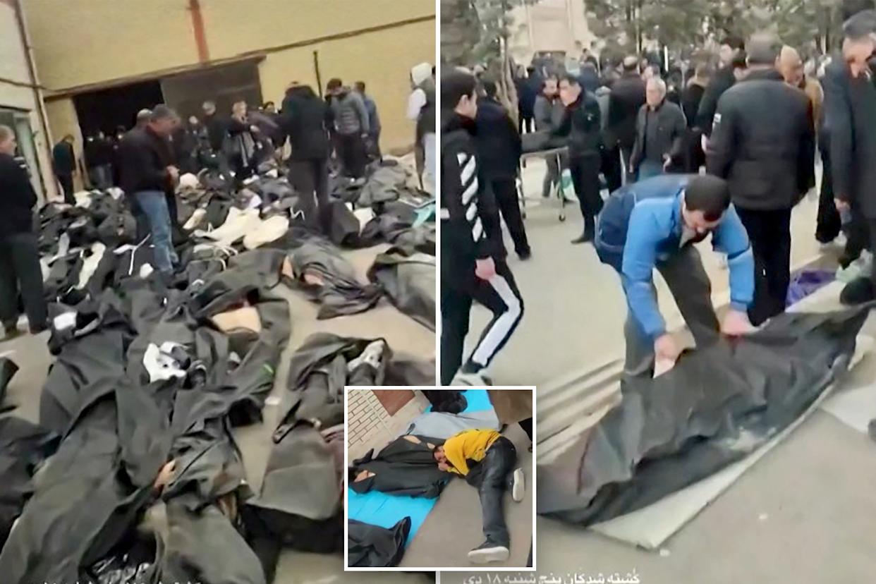 Bodies of the dead in Iran