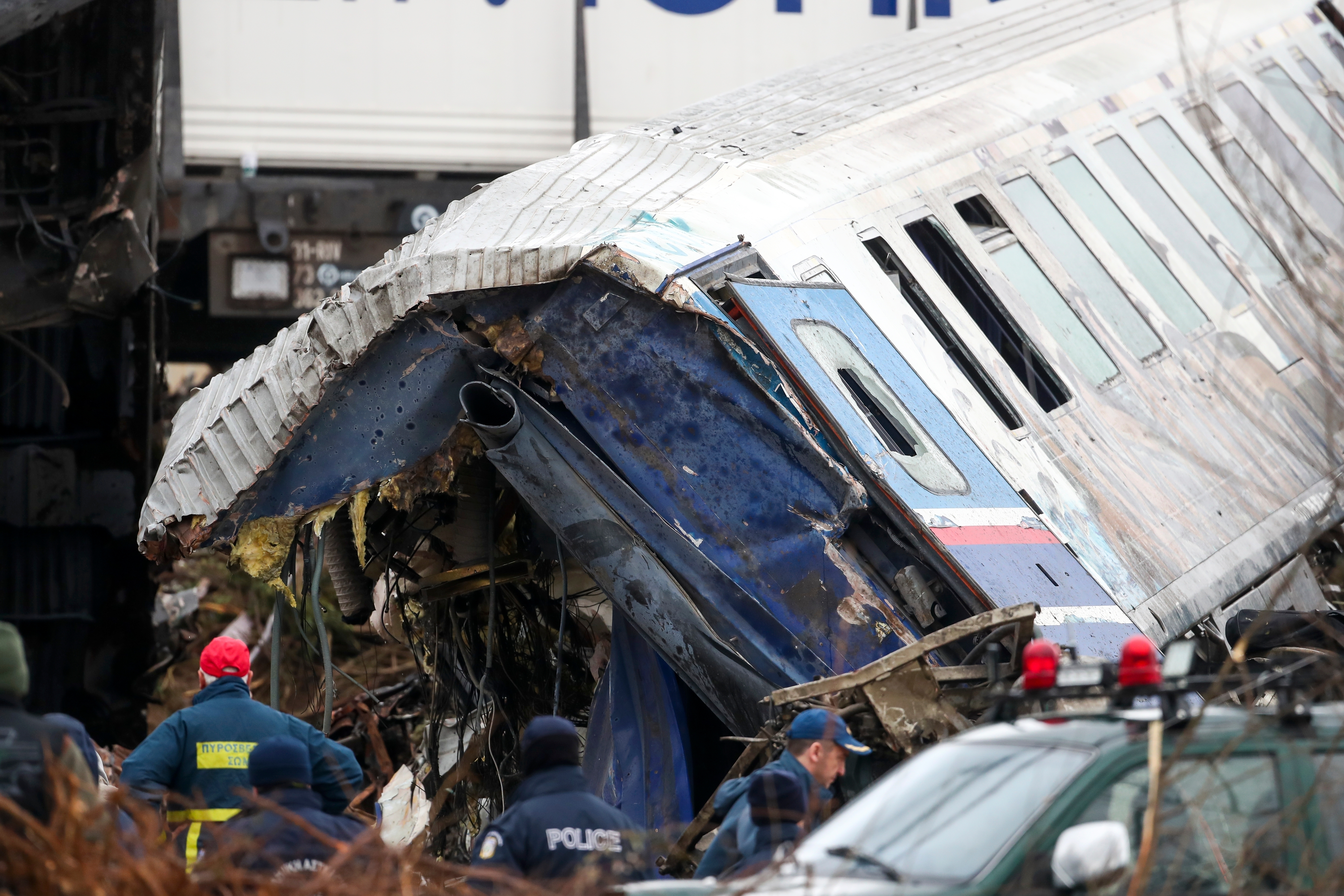 Scene of train crash