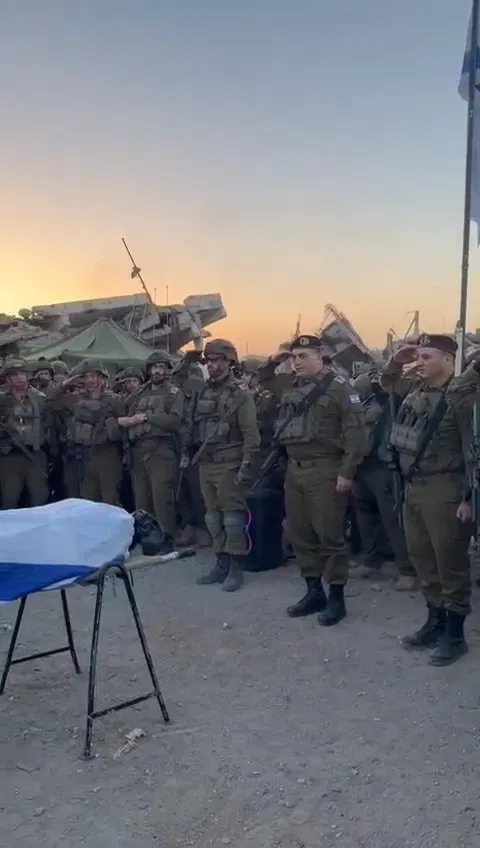 IDF Chief and soldiers are saluting Ran Gvili HY'D one final time