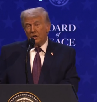 Trump at the signing of the Board of Peace