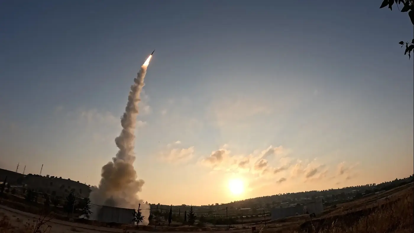 Missile interceptors over Israel