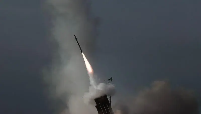 Missile interceptors over Israel