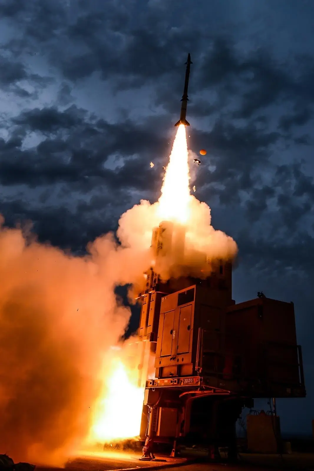 Iron Dome Missile interceptors over Israel