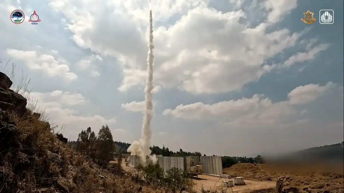 Missile interceptors over Israel