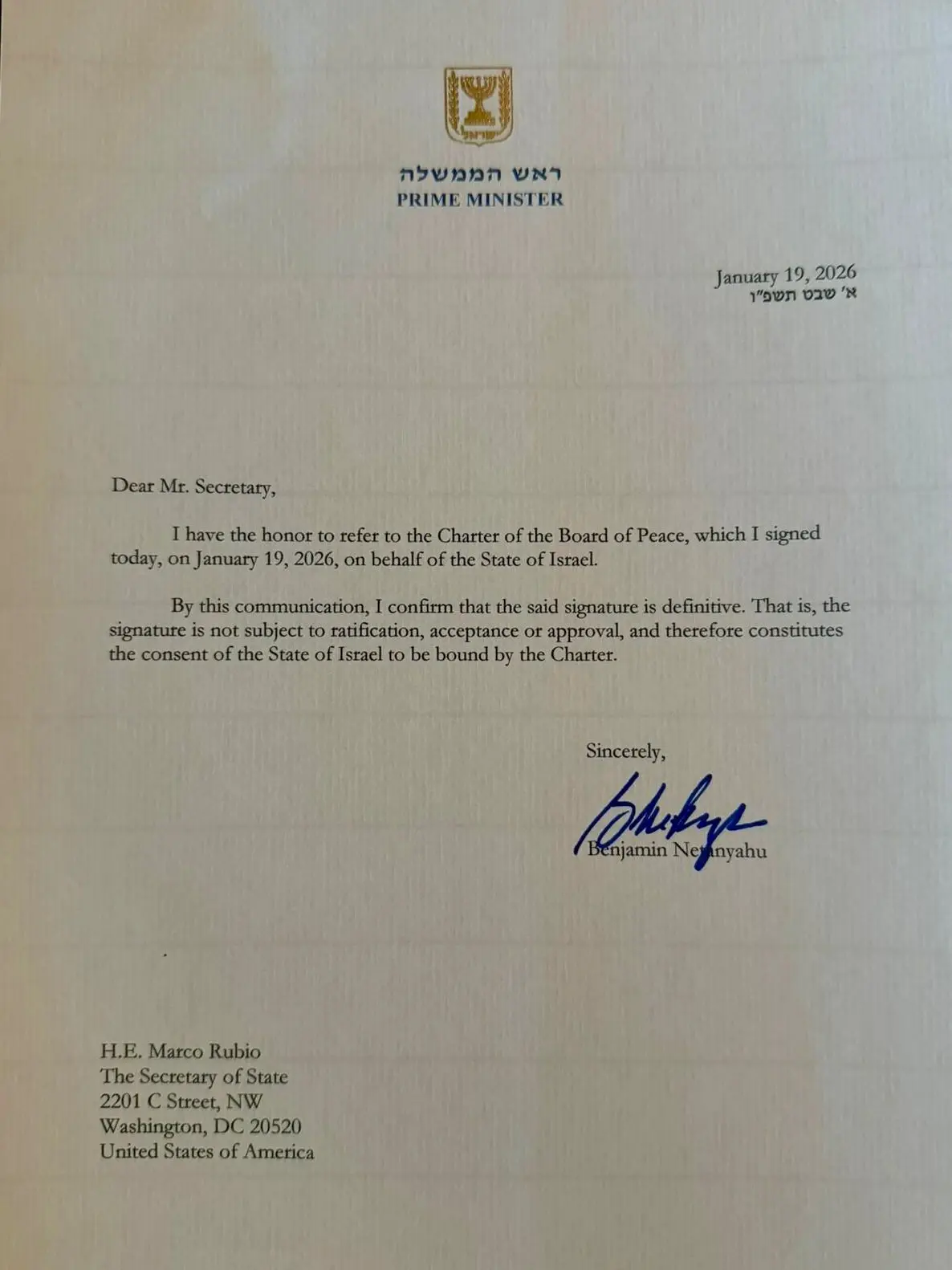 The Gaza Signature: Netanyahu Joins Trump’s Elite Board of Peace