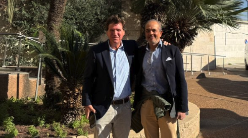 Tcuker Carlson arrives in Israel